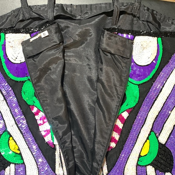 RARE vintage Rockstar Guitar beaded, sequined slip dress, size 12, VGUC - Picture 8 of 13